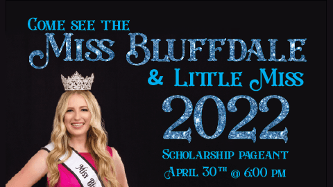 Maddi Samson, Miss Bluffdale 2021, in a pink dress invites you to Miss Bluffdale 2022 Pageant