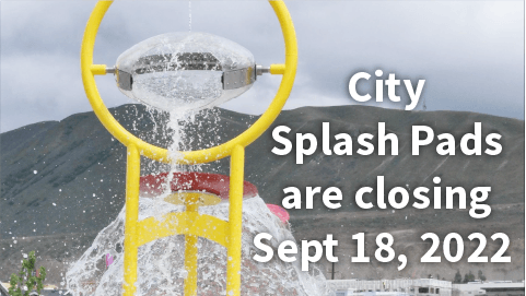 Splash pads closed September 6