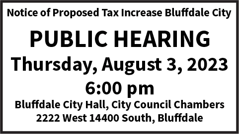 Truth in Taxation Hearing August 3 at 6 pm