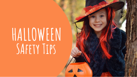 Young girl in cute witch costume