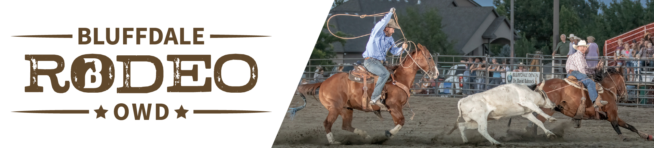 Team roping event at rodeo