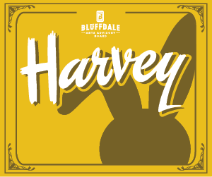 Harvey with silhouette of bunny head