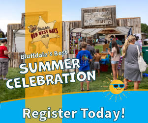 Old West Days Game Booth with people standing in line to play