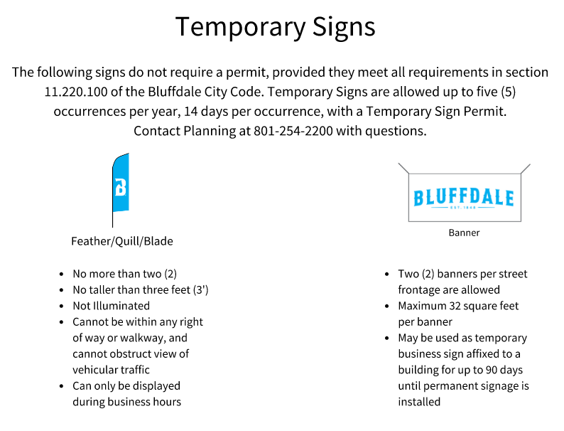 Temporary Signs Graphic