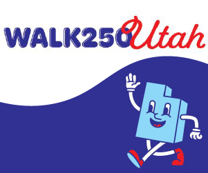 Illustration of Utah shape walking