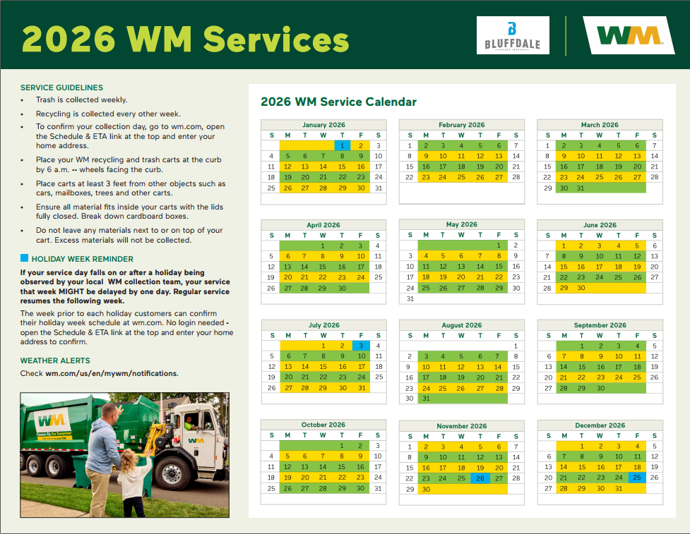 2026 WM Recycle Calendar